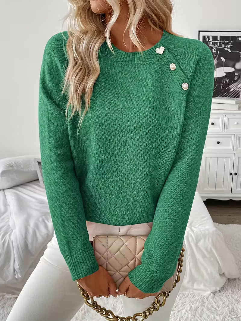 MODEGEIST Damen Strickpullover Langarm Soft-Knit Vielseitig Basic