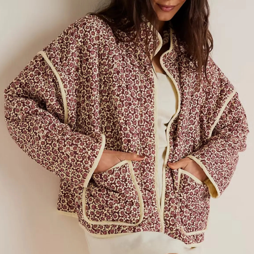 ModeGeist | Blumen Herbstjacke für Damen