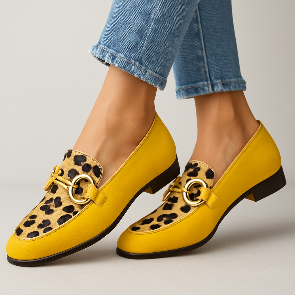 MODEGEIST Damen Loafer Slip-On Weiche Sohle Komfort