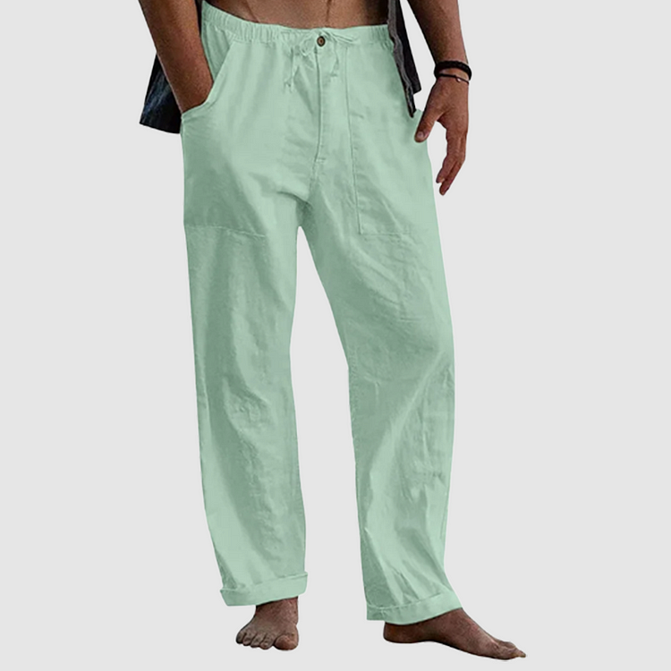 Herren-Leinenhose von Casper, lockerer Schnitt