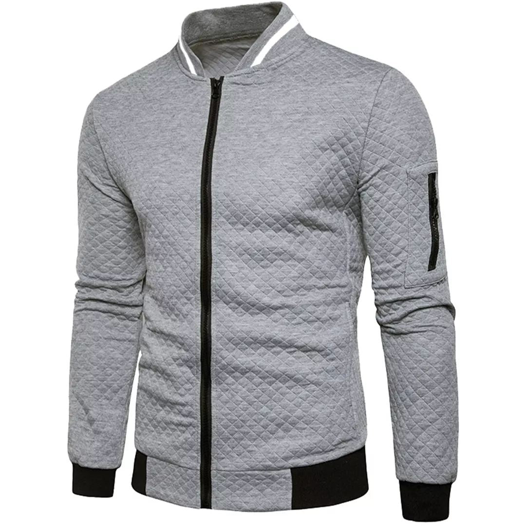 ModeGeist | Jacquard Zip-Bomberjacke