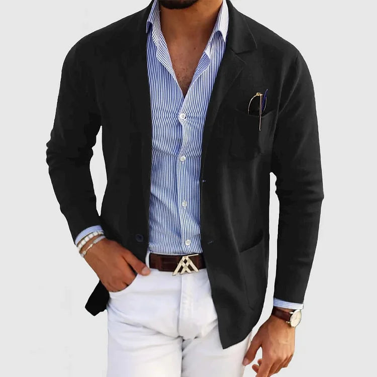 ModeGeist | Eleganter Herrenblazer mit Revers und Knöpfen