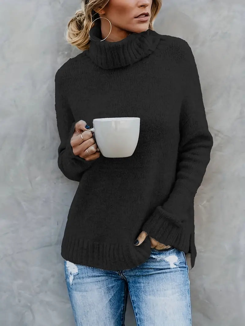 Strickpullover mit Rollkragen für Damen