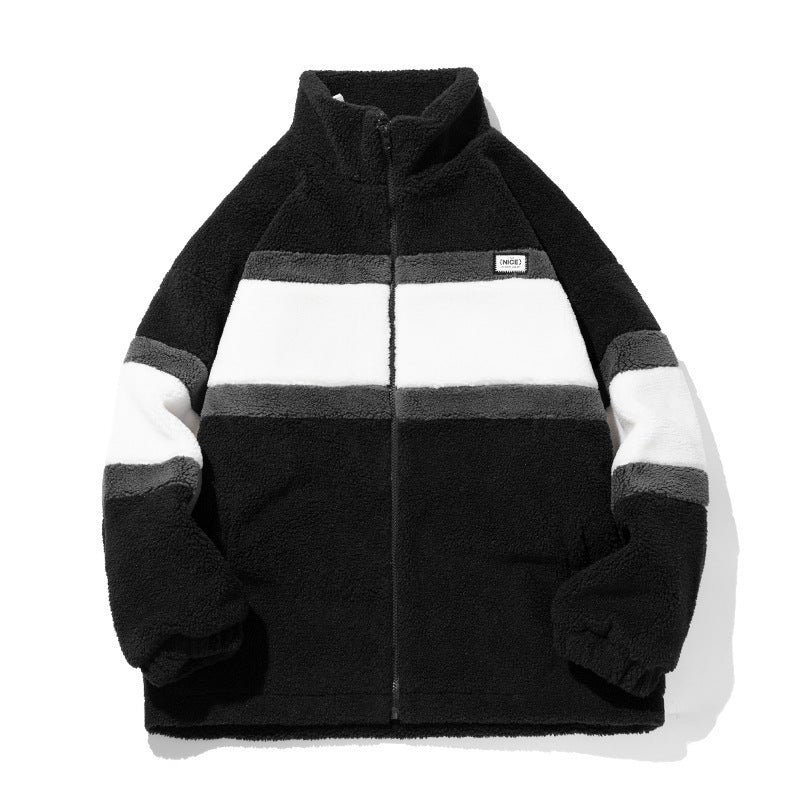 Männer Winterjacke im sportlichen Sherpa-Stil