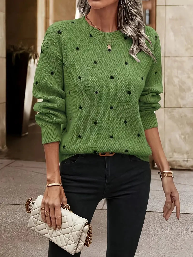 ModeGeist | Gestickter Pullover mit Punkten