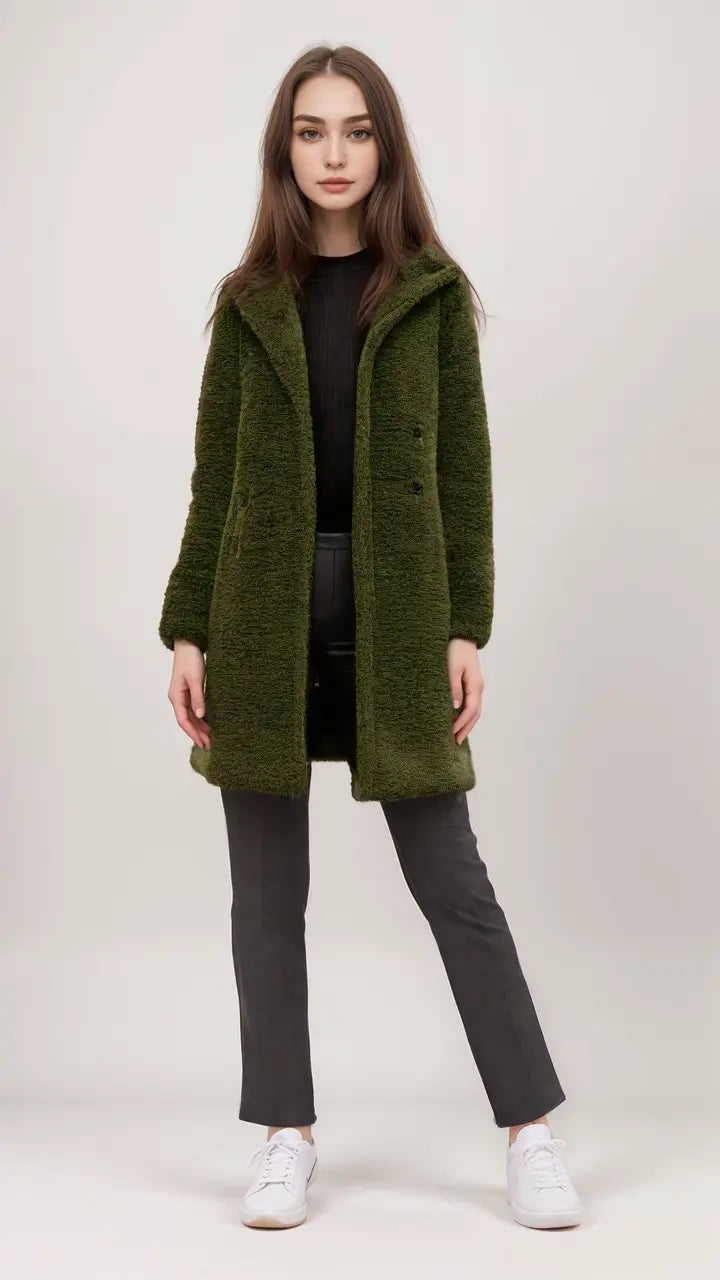 ModeGeist | Teddyjacke mit Kuscheliger Struktur
