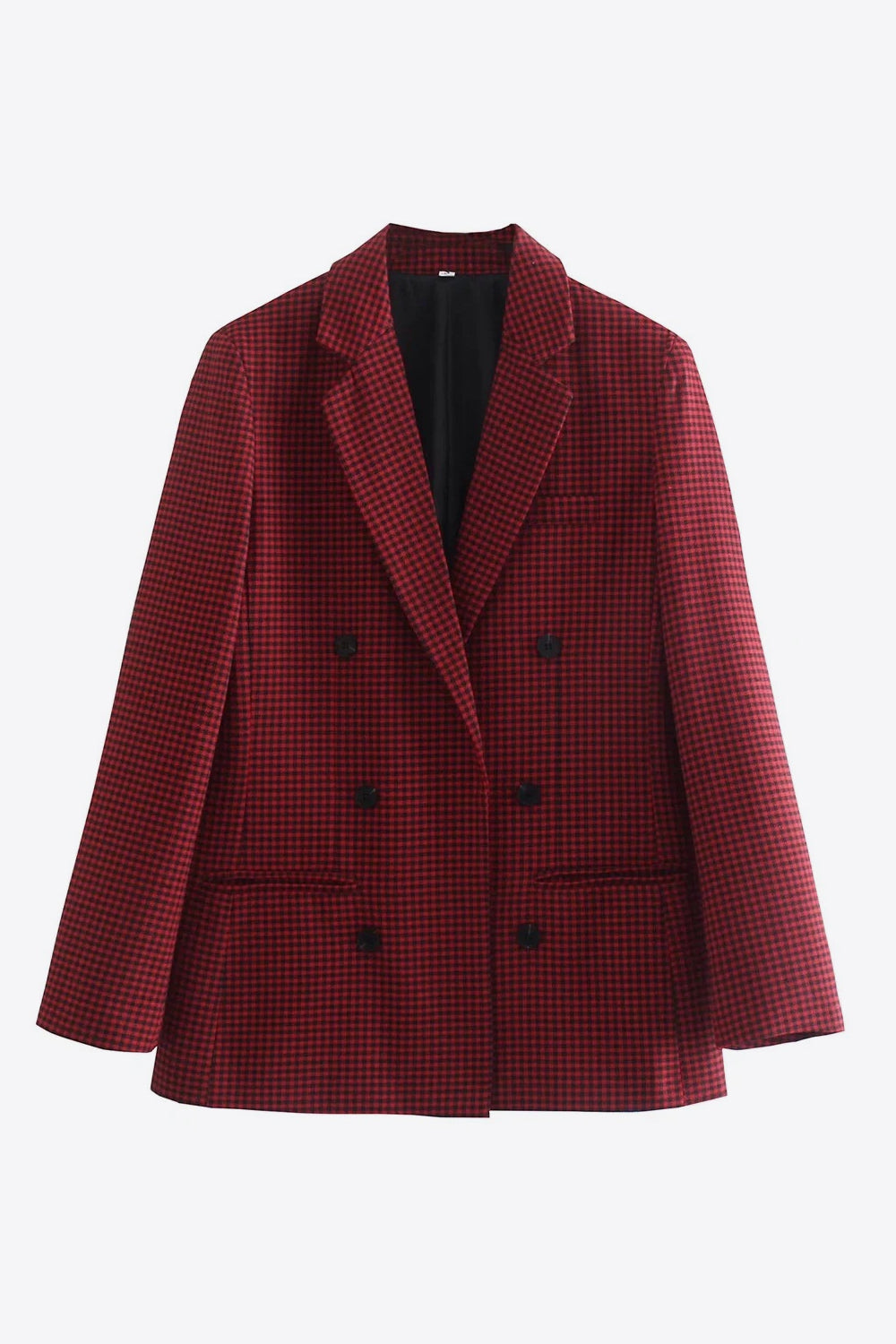 ModeGeist | Kariertes Doppelbreasted Blazer