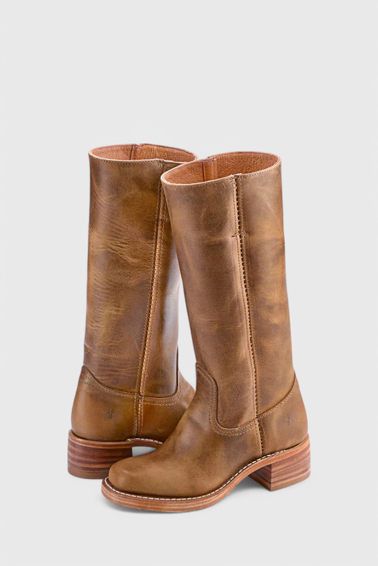 MODEGEIST Damen Stiefel Klassisch Ganzjährig Zeitlos Braun