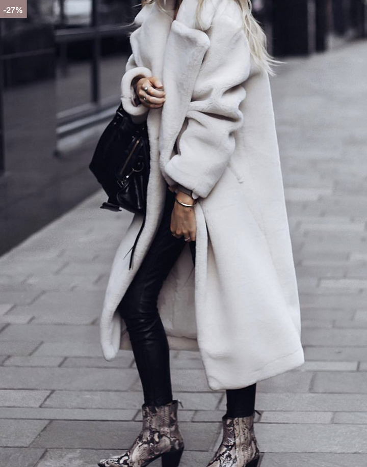 ModeGeist | Winter Lang mit Stehkragen und Knopfverschluss für Damen Ideal für Die Kalte Jahreszeit