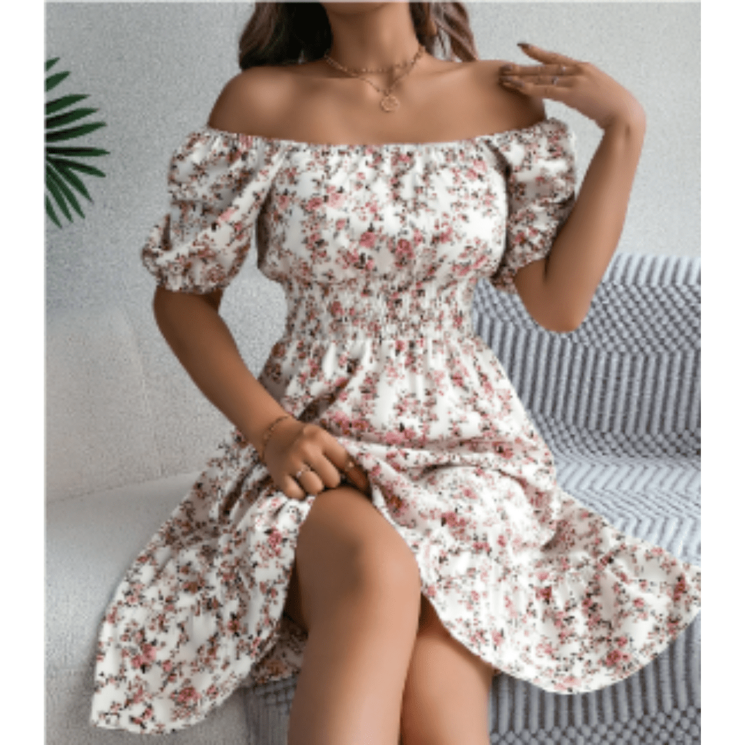 Sommerkleid von Carmelindis mit luftigem Blumenmuster