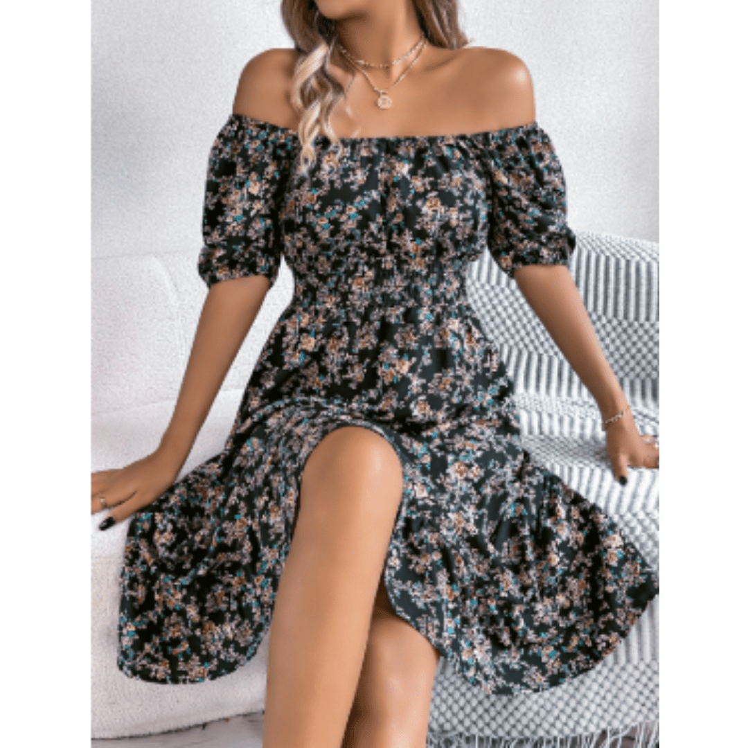 Sommerkleid von Carmelindis mit luftigem Blumenmuster