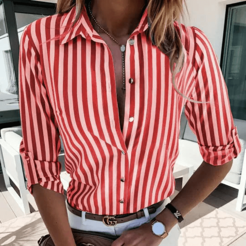 MODEGEIST Damen Top: Maritim gestreifte Bluse