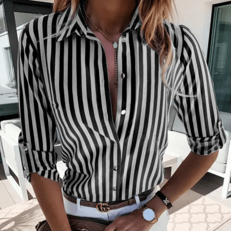 MODEGEIST Damen Top: Maritim gestreifte Bluse