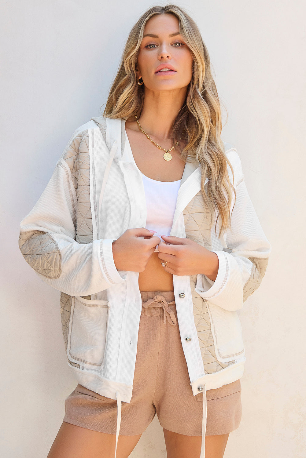 ModeGeist | Lässige Gesteppte Jacke Baumwollmischung Funktional und Modisch