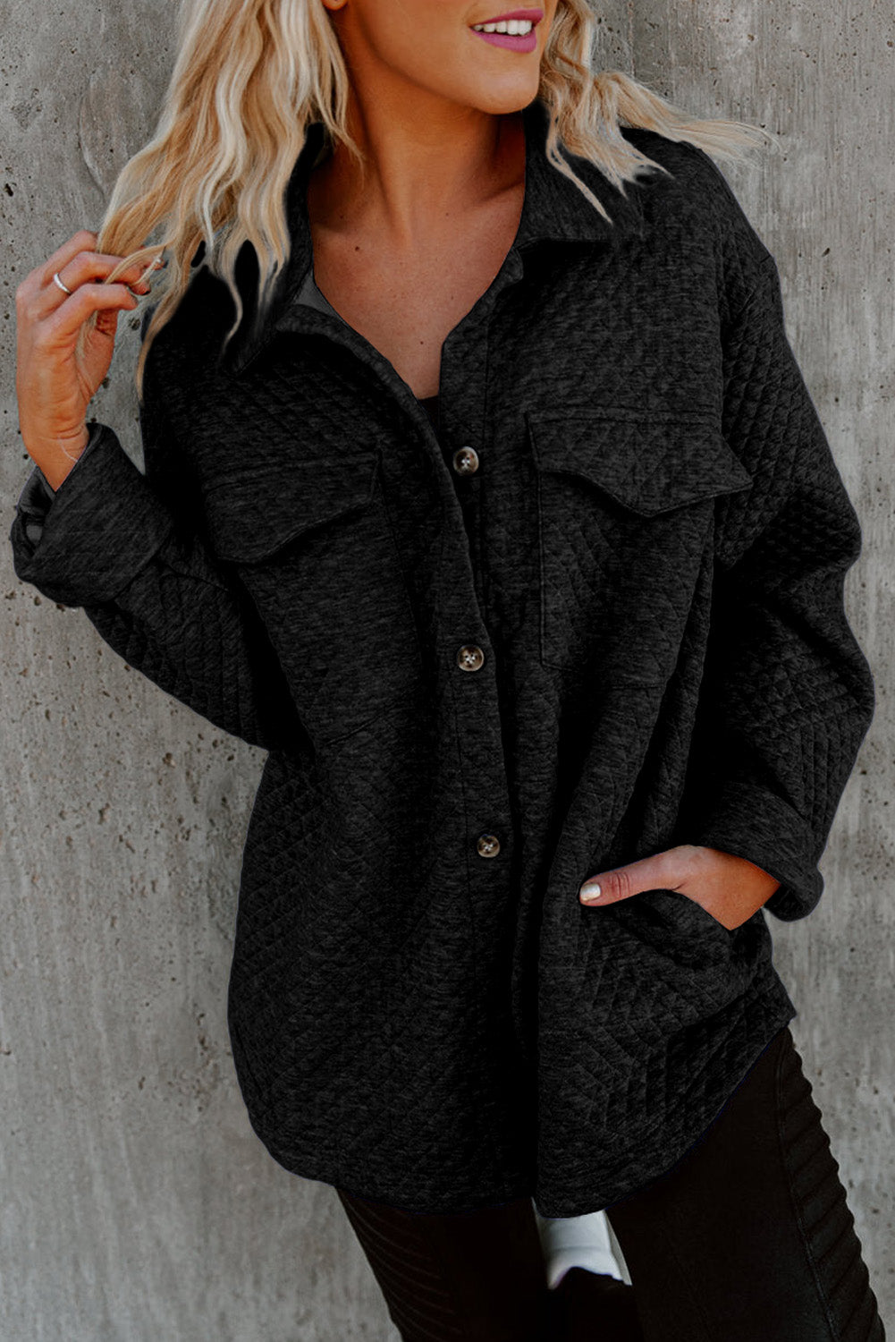 ModeGeist | Leichtgewicht Gesteppte Hemdjacke Polyester Komfort und Stil