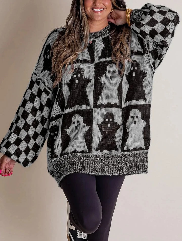 ModeGeist | Kariert Strickpullover