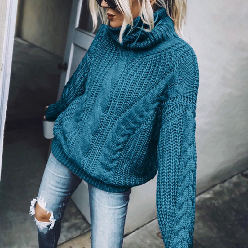 ModeGeist | Chunky Strickpullover mit Rollkragen Weich und Warm Kabelstrick