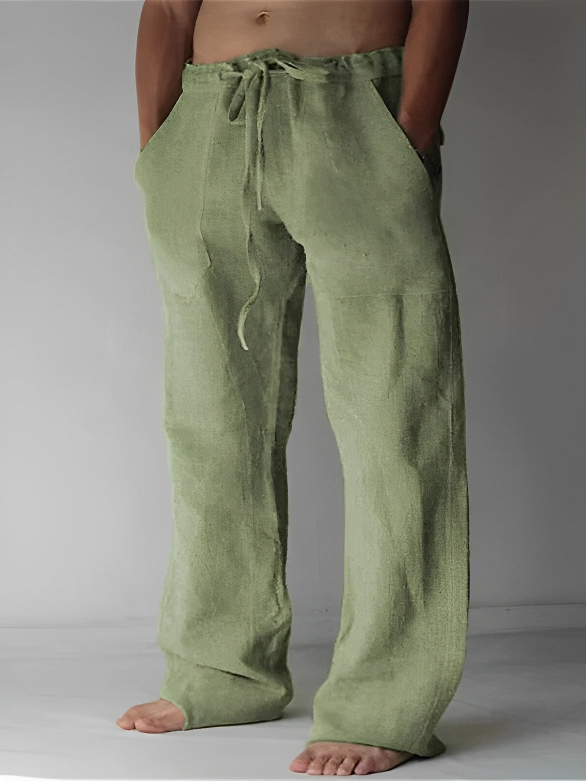 Herren-Leinenhose im Baggy-Stil von Garth