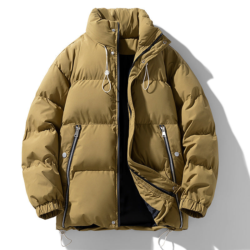 ModeGeist | Herren Winterjacke aus Baumwolle mit Stehkragen - Warm und gefüttert, oversized