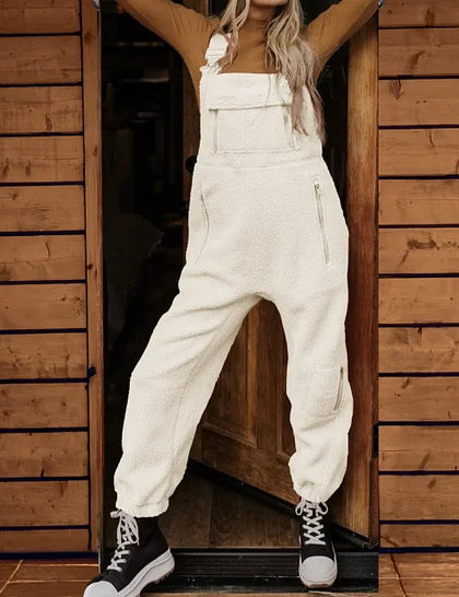 Damen Fleece Thermo-Overall Martha mit Reißverschlusstaschen