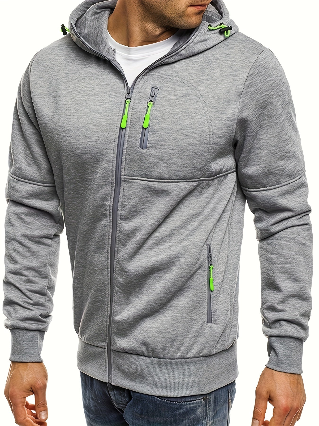 ModeGeist | Sportliche Kapuzenjacke mit Reißverschluss Bequem und Atmungsaktiv Perfekt für Outdoor-aktivitäten