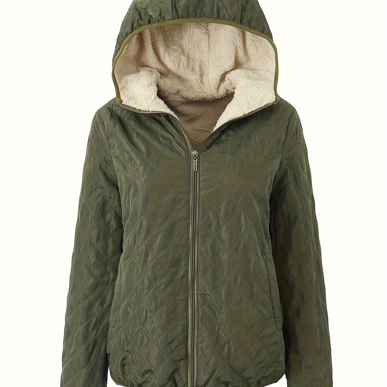 ModeGeist | Steppjacke mit Kapuze und Reißverschluss
