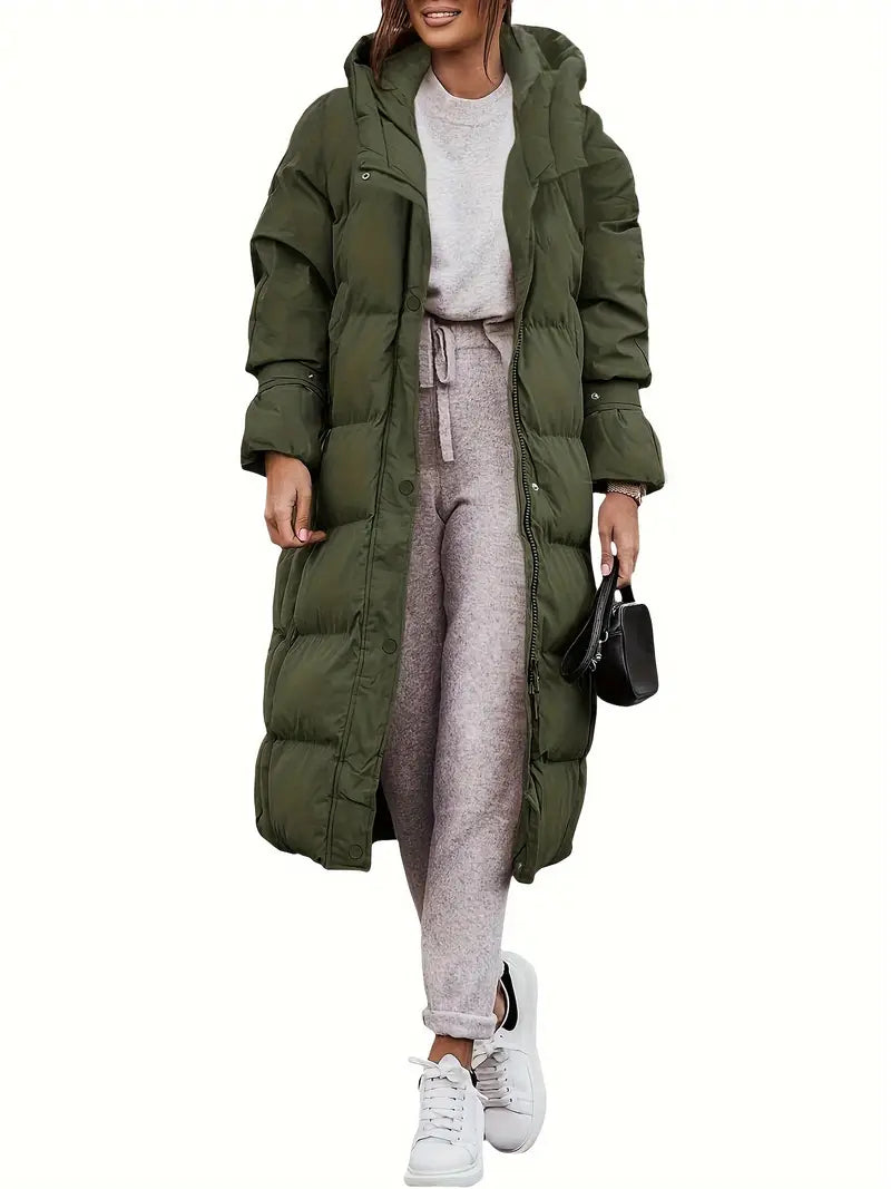 ModeGeist | Pufferjacke mit Kapuze für Damen - Warm