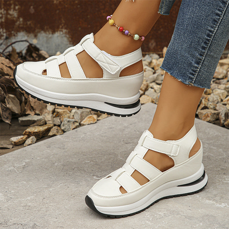 MODEGEIST Damen Sneaker Leichtgewicht Gepolstert Erhöhte Sohle 6,7cm
