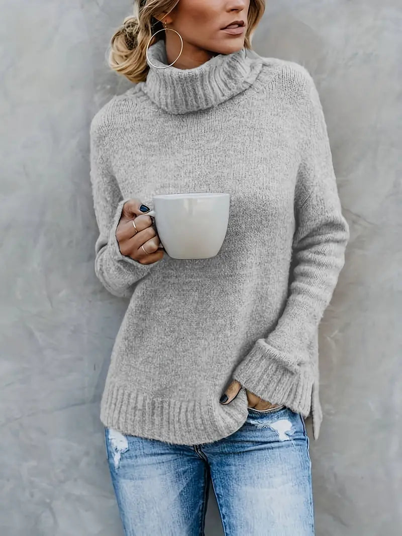 Strickpullover mit Rollkragen für Damen
