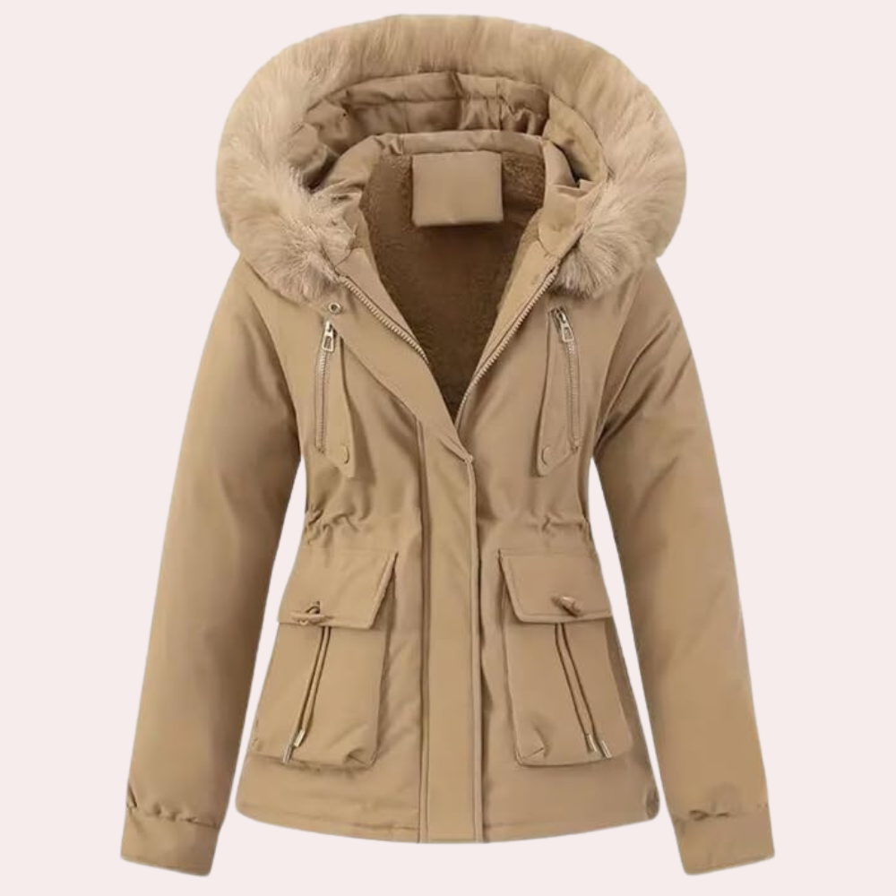 ModeGeist | Damen Winterjacke mit Kapuze und Warmfutter