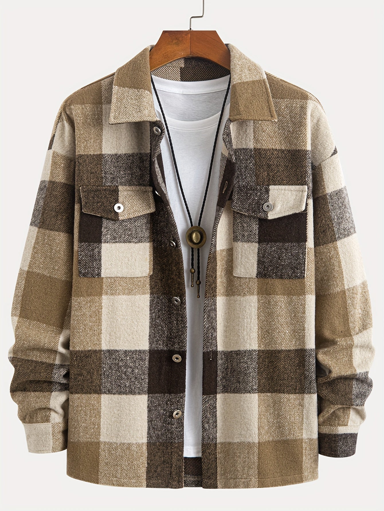 ModeGeist | Karierter Hemdjacke Baumwolle Lässig und Trendy