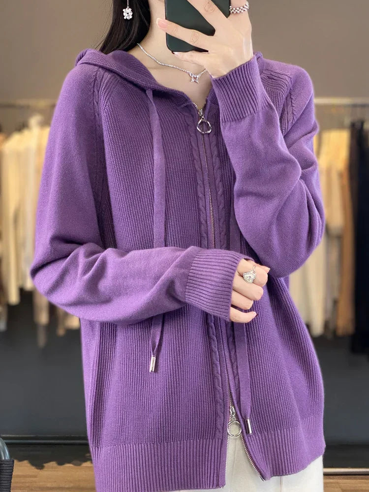 Garvin | Luxurious Hooded Cardigan