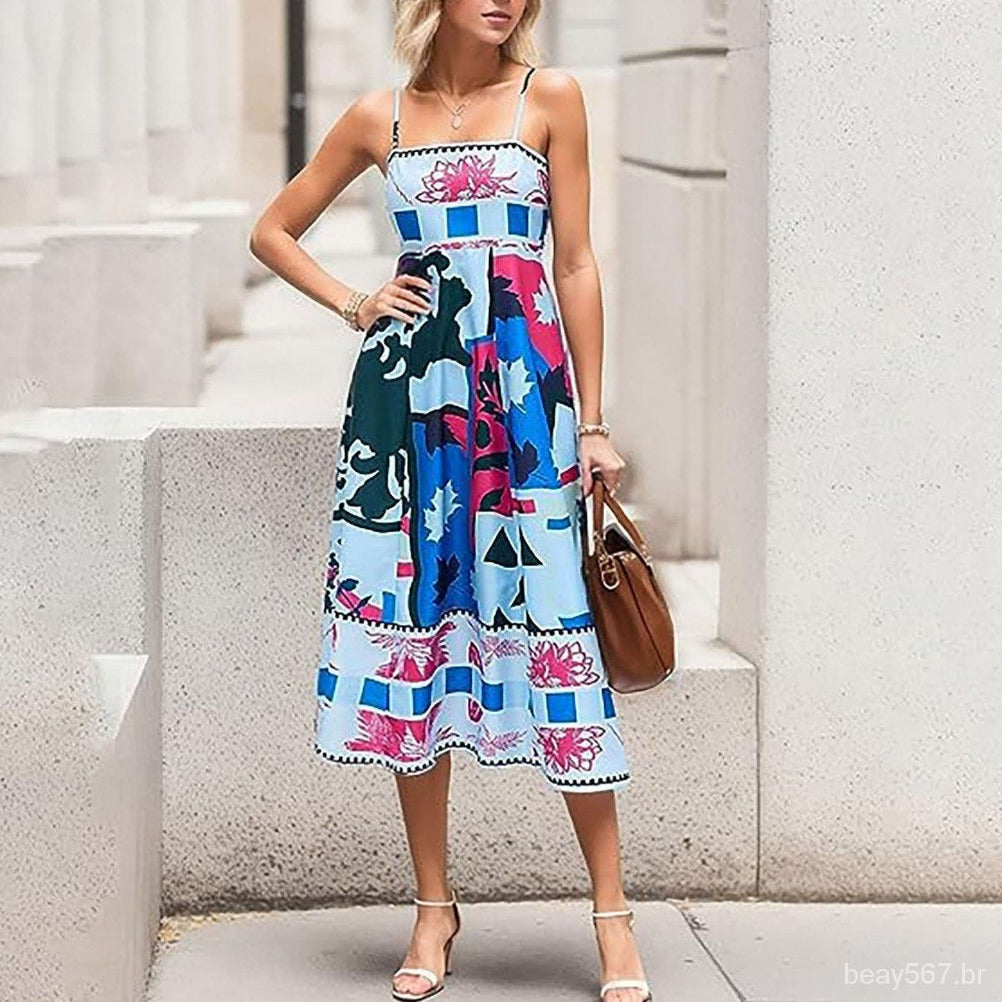 Elegantes Maxikleid von Marie mit Print