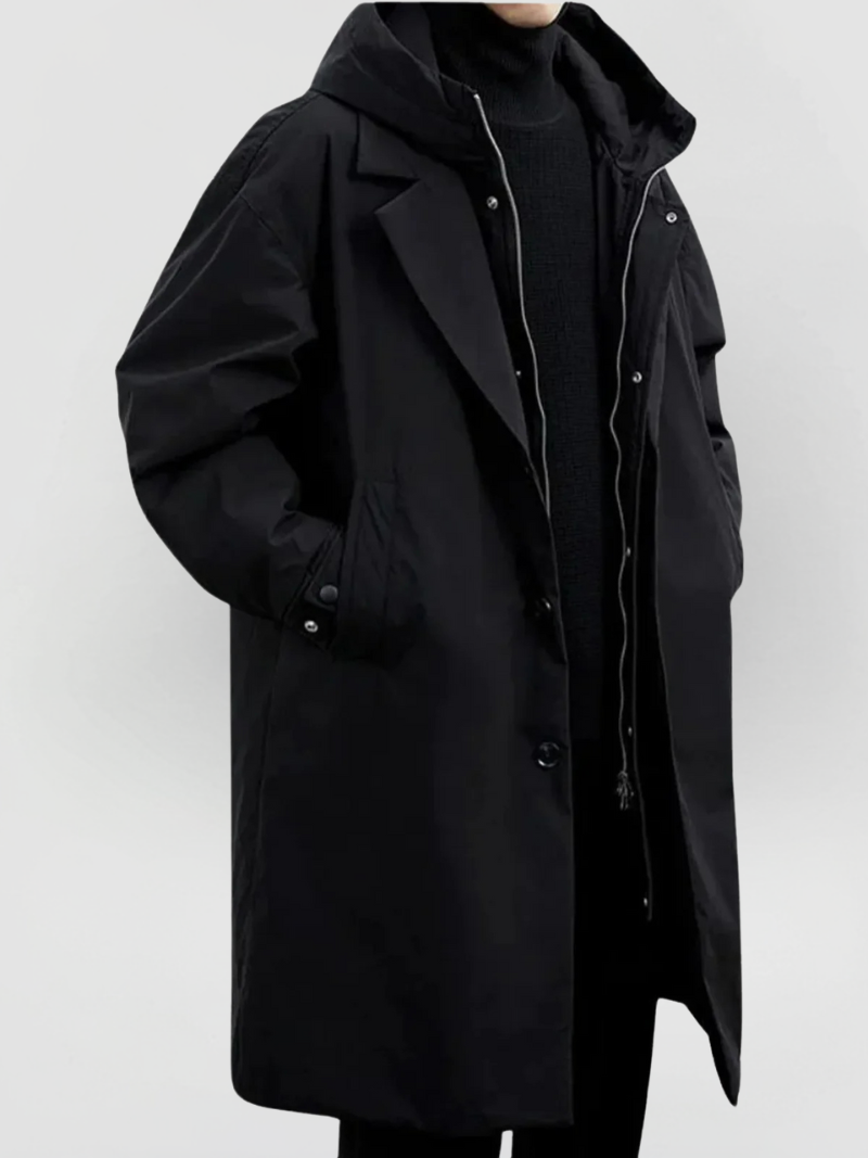 Klassischer Trenchcoat von THOMAS mit Kapuze