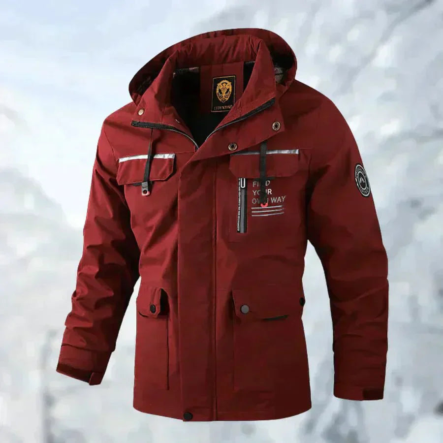 Wasserdichte Herrenjacke aus Titan für Outdoor, christlich
