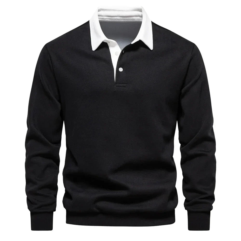 Leichtes Sweatshirt mit Polokragen von Fudus