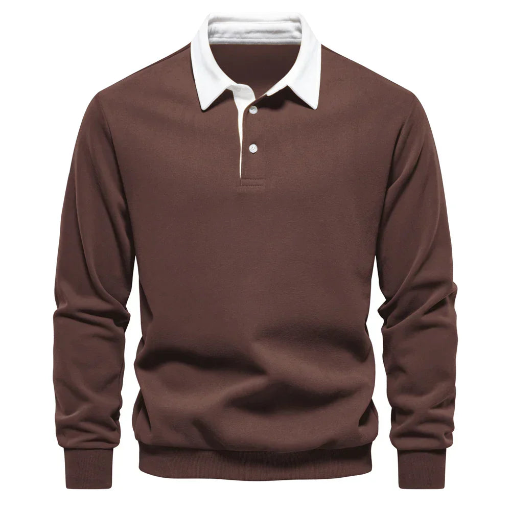 Leichtes Sweatshirt mit Polokragen von Fudus