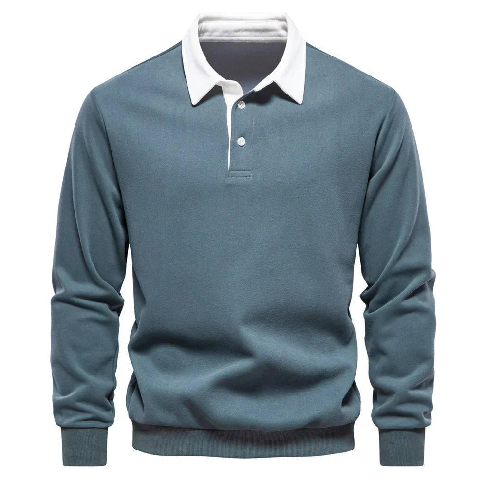 Leichtes Sweatshirt mit Polokragen von Fudus