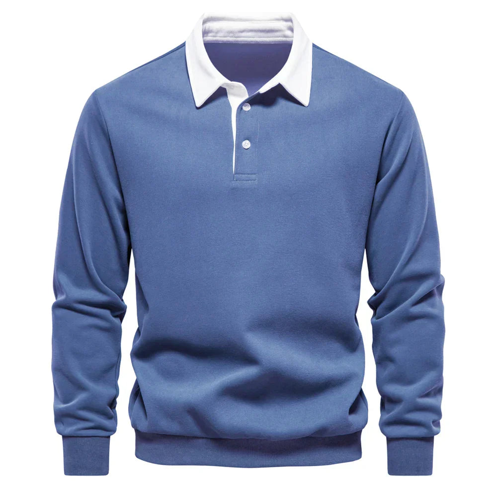 Leichtes Sweatshirt mit Polokragen von Fudus