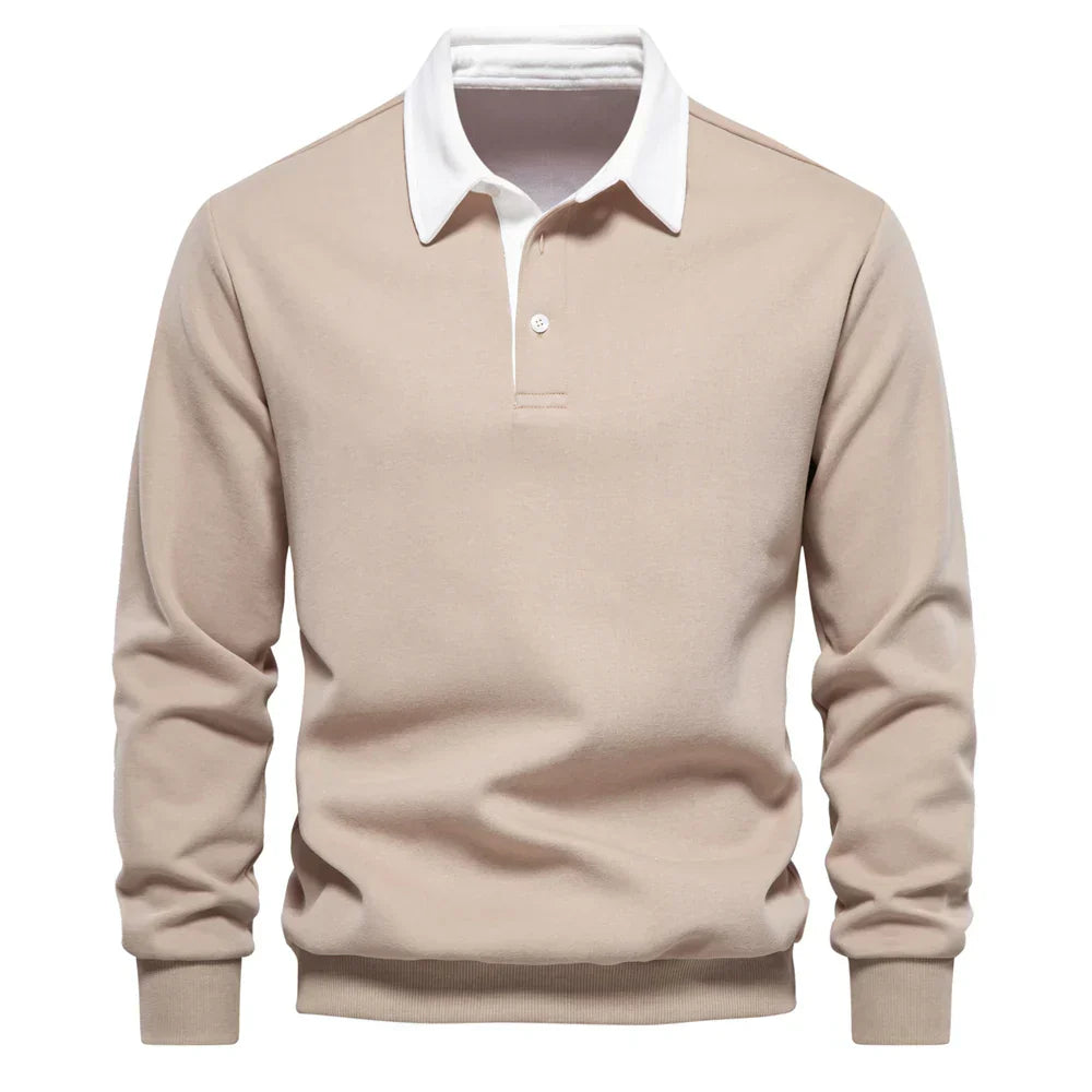 Leichtes Sweatshirt mit Polokragen von Fudus