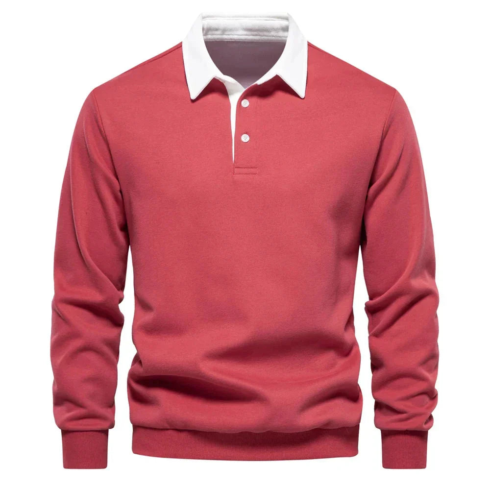 Leichtes Sweatshirt mit Polokragen von Fudus