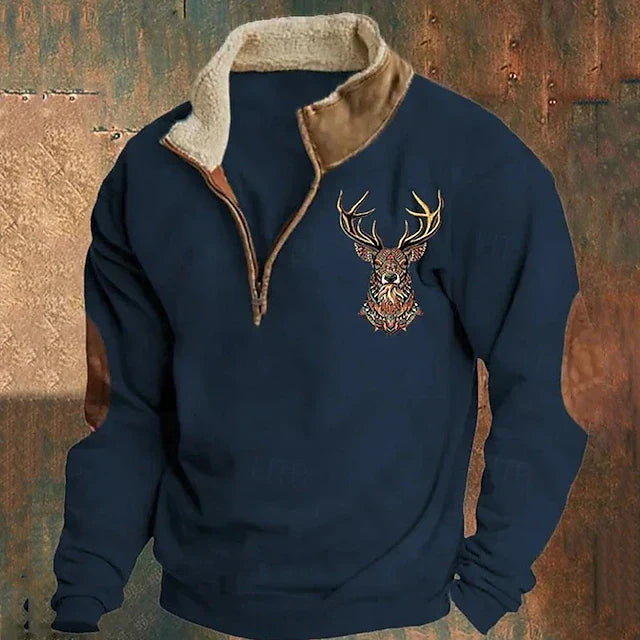 Fudus Sweatshirt mit 1/4-Reißverschluss