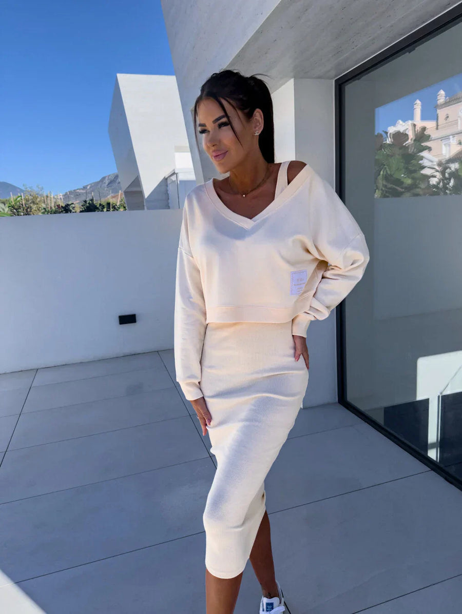 Pullover und Kleid: FLORA Zweiteiler-Set