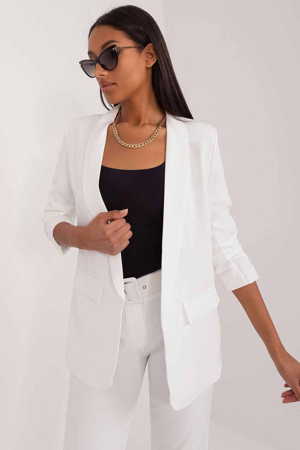ModeGeist | Blazer mit Offener Vorderseite Leicht und Stilvoll Perfekt für Lagenlook