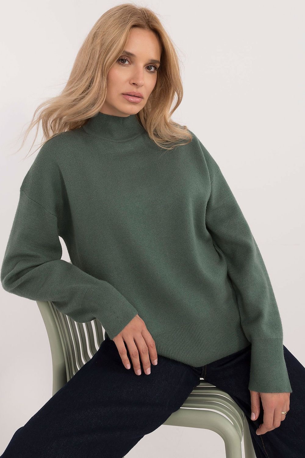 ModeGeist | Strickpullover mit Hohem Kragen Lässige Passform Soft und Bequem