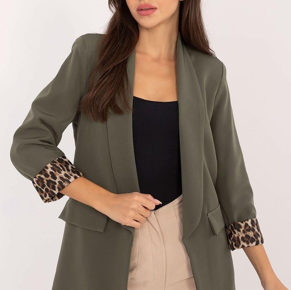 ModeGeist | Blazer mit Leoparden-details Stilvoll und Zeitlos Einzigartiger Schnitt