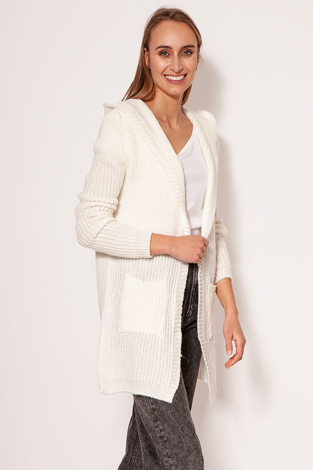 ModeGeist | Strickjacke mit Kapuze Soft und Warm Lässiger Look