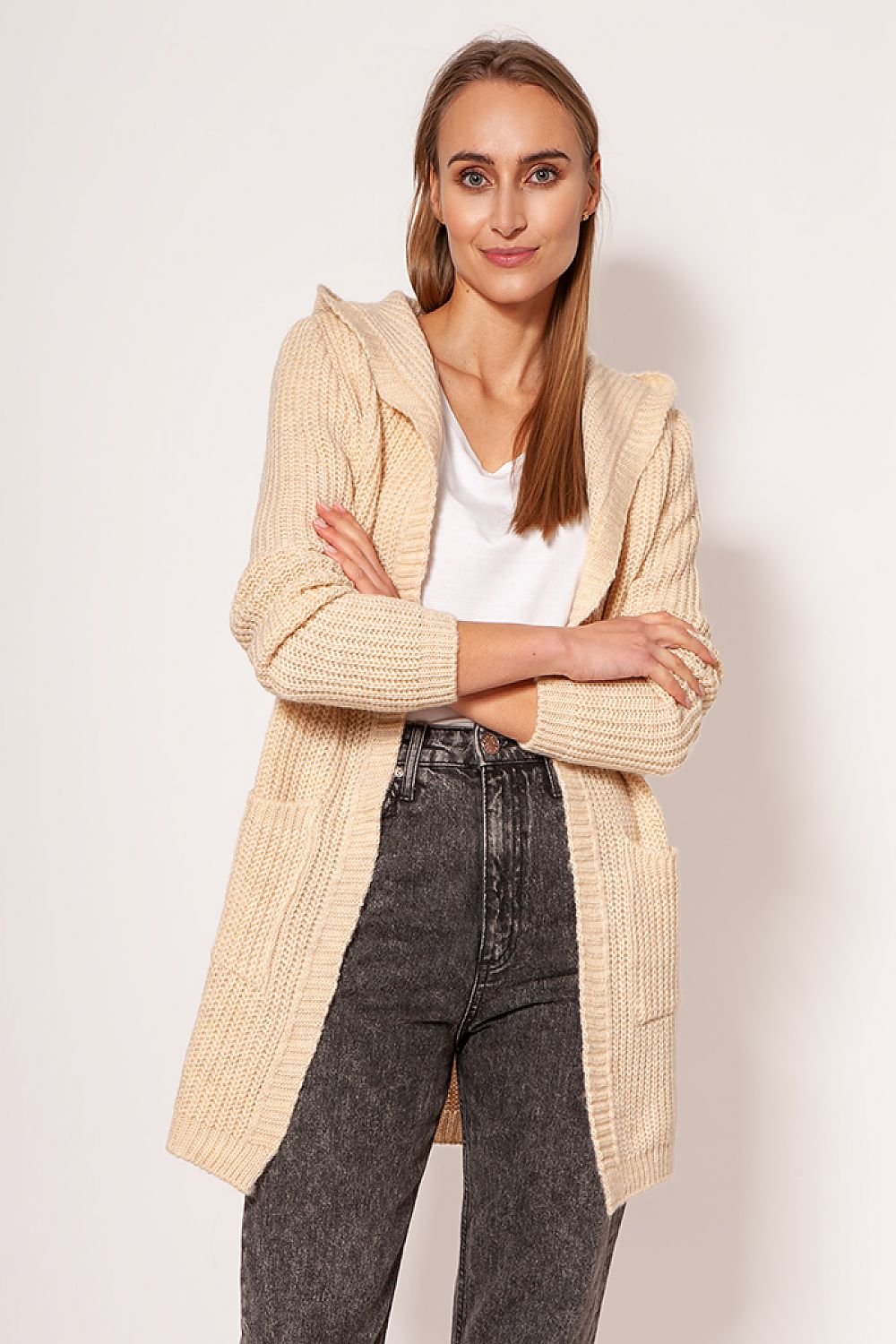 ModeGeist | Strickjacke mit Kapuze Soft und Warm Lässiger Look