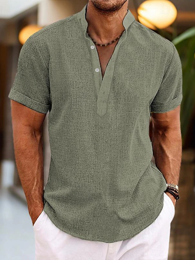 Elegantes, bequemes Herren-Poloshirt mit V-Ausschnitt