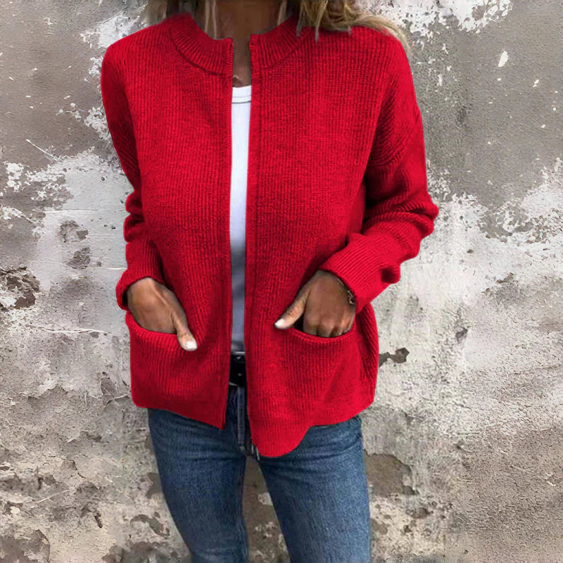 JENELL Strickjacke mit großen Taschen